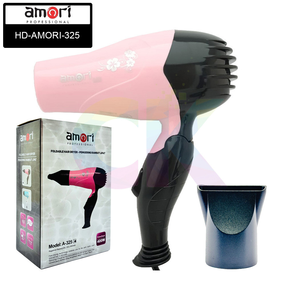 HD-AMORI-325 / Hairdryer Mini 400Watt / Pengering Rambut / Portable Travel Hair dryer - CK