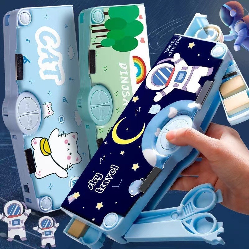 

Terbaru 【Puluz】Kotak Pensil Multifungsi Motif Unicorn / Dinosaurus / Astronot Untuk Anak Lengkap Peruncing Gunting Isolasi Penghapus Penggaris
