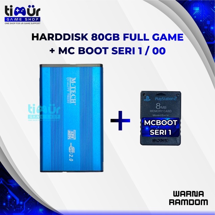 Harddisk Hardisk HDD Eksternal PS2 Support Semua PS2 Full Game 80GB - Mcboot 00