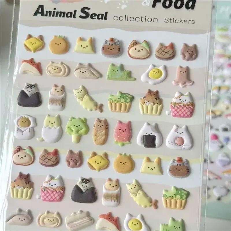 

Kawaii Cartoon Animal Scrapbook Sticker Cute Animal Journaling Sticker DIY Decor Stationery Luggage Sticker Student Supplies