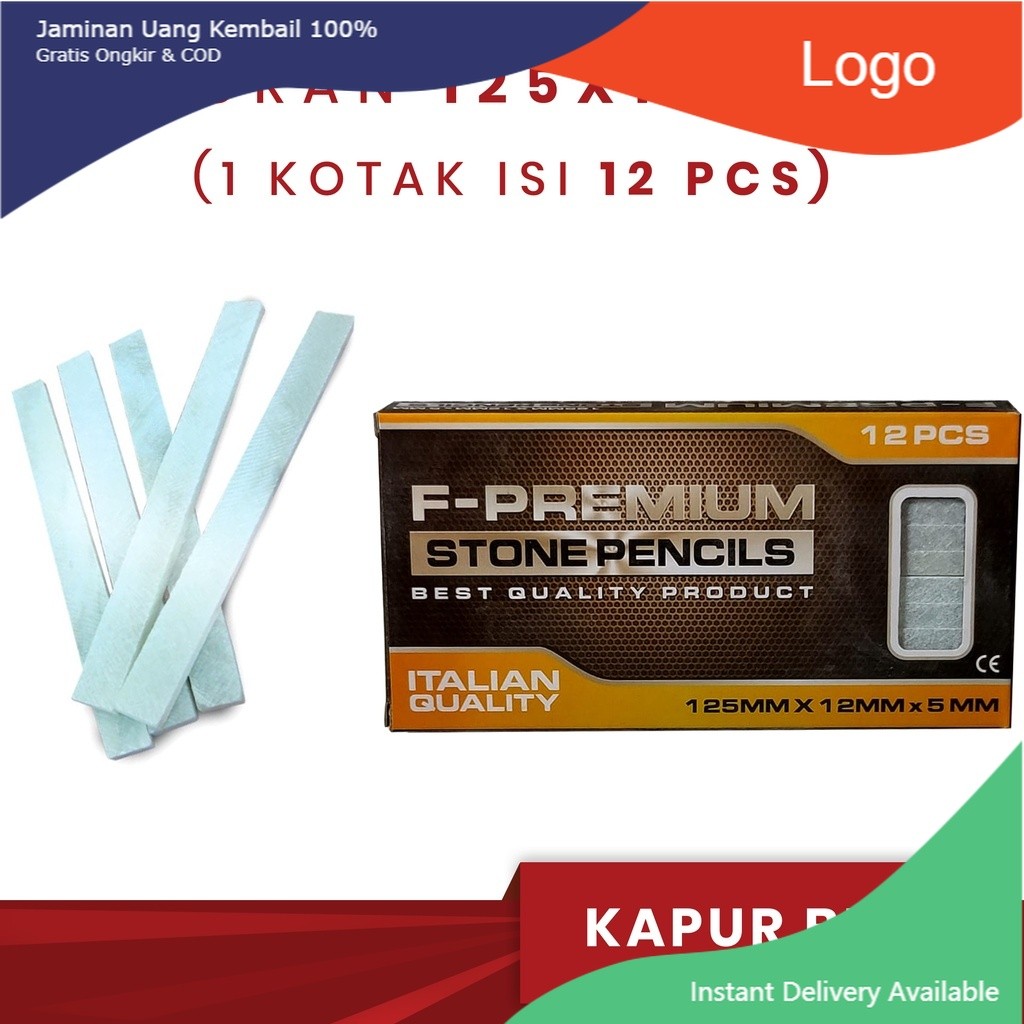 

Kapur Besi / Stone Pencil / Kapur Besi isi 12 pcs / KAPUR BESI FERRARI F-PREMIUM