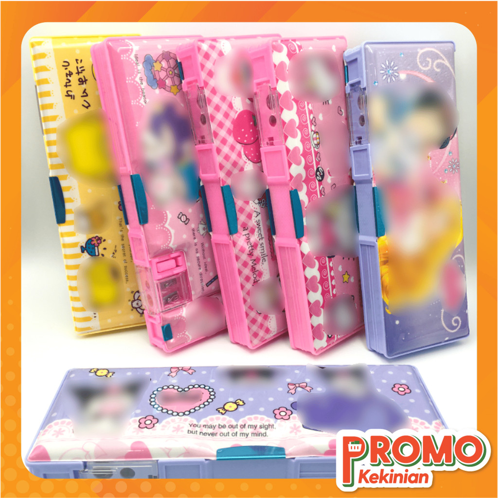 

Promo Kekinian - S5984 Kotak Pensil / Kotak Pensil Magnet 2 Sekat / Kotak Pensil Anak Dilengkapi Rautan / Kotak Pensil Lucu