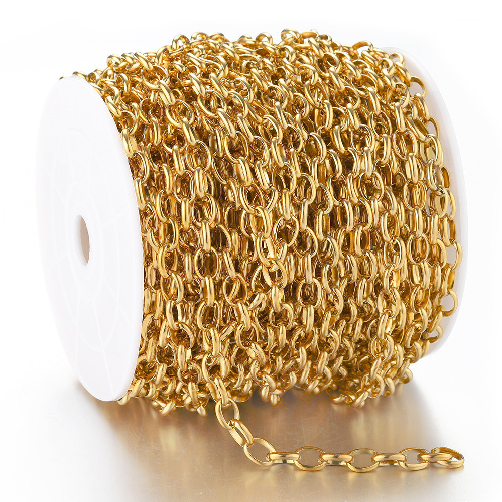 

1meter Stainless Steel Chain Big Rolo Cable Link Chain for Jewelry Making