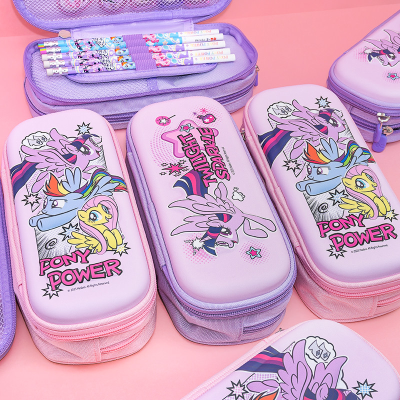 

( OTH1257 ) (KIDS) Kotak tempat pensil pencil case organizer 3D anak perempuan - little pony - purple ungu pink merah muda