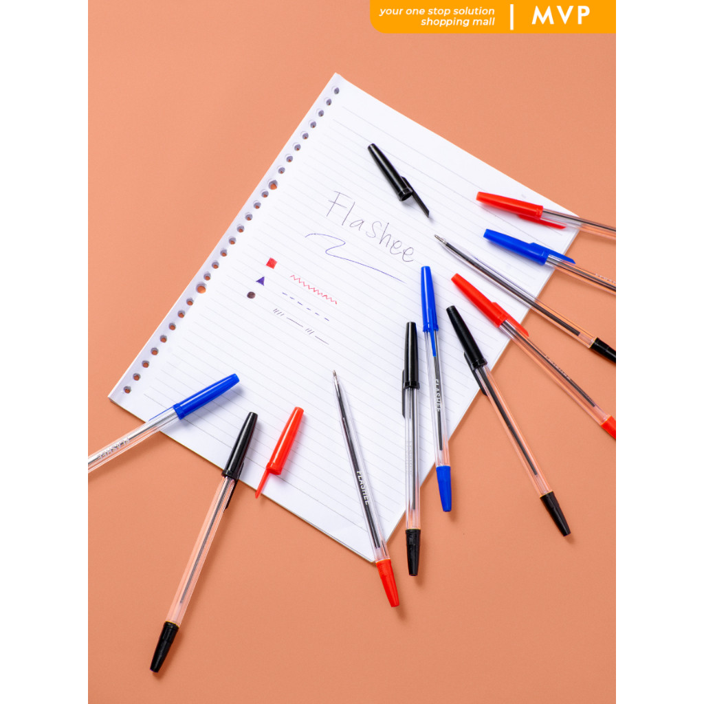 

MVP 1 Pack Pulpen Gel 1.0mm Bolpoin Pena Tinta Hitam Merah Biru Alat Tulis Sekolah