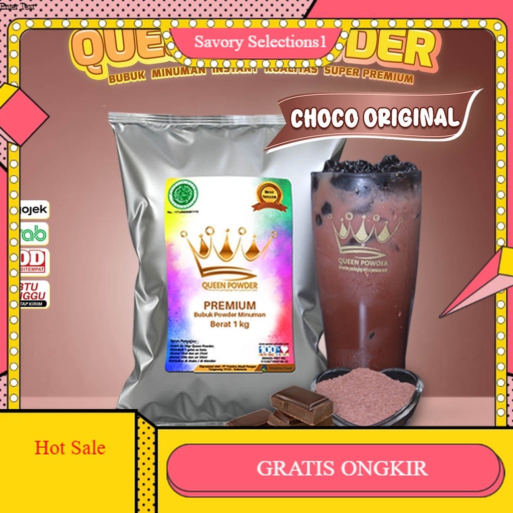 

【SAVORY】DISKON!! Bubuk Minuman Queen Powder Premium Rasa Choco Original 1Kg