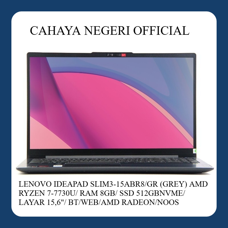 PROMO LAPTOP Lenovo Ideapad Ryzen 7 7730U RAM 8GB SSD 512GB Finger Print FREE INSTALL + TAS TYPE Len