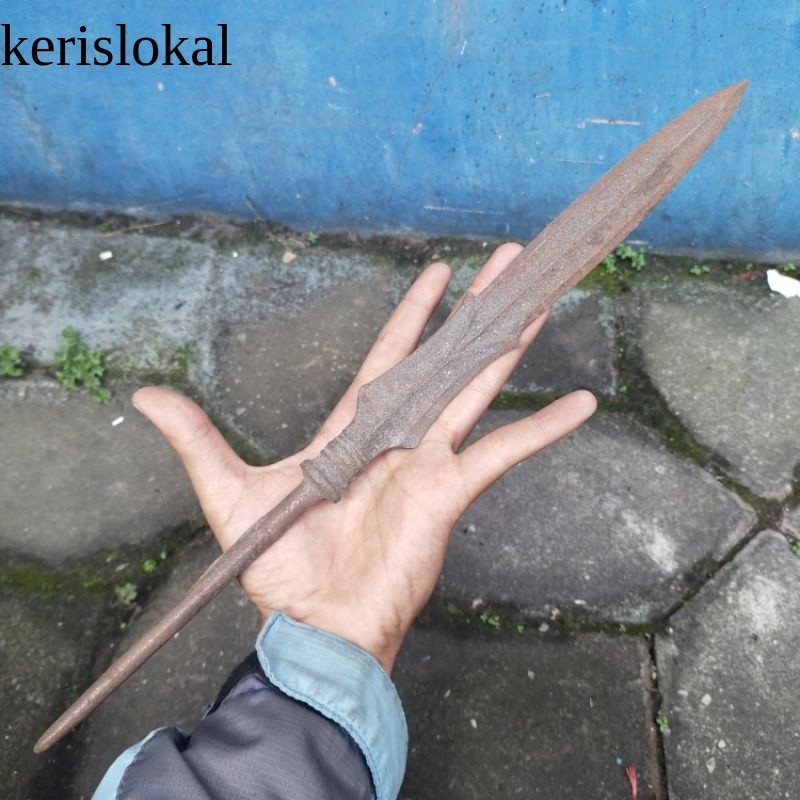 Tombak Kamardikan Satrio Paniyungan Pamor Keleng Kondisi Belum DiWarang KL6