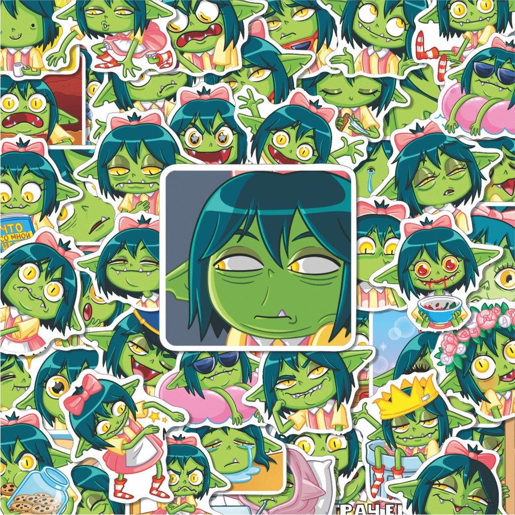 

100PCS Lucu Stiker Gabi Stiker Aesthetic Stiker Anti Air Stikers Berperekat Waterproof sticker decal buat Motor Helm Buku Journal Koper Casing HP Laptop Botol Minum Hadiah anak