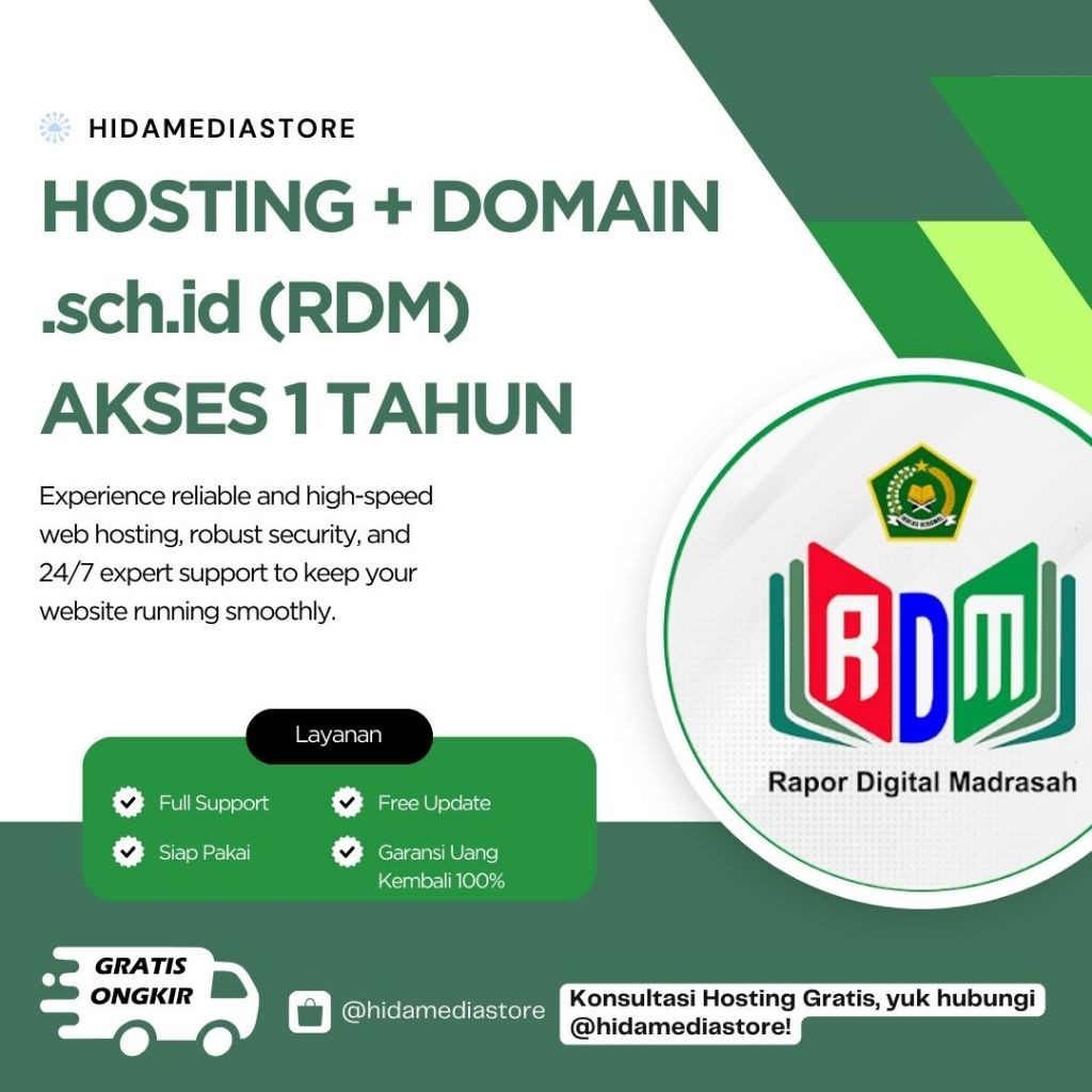 Hosting RDM Murah Siap Pakai + Bonus Domain .sch.id 1 Tahun