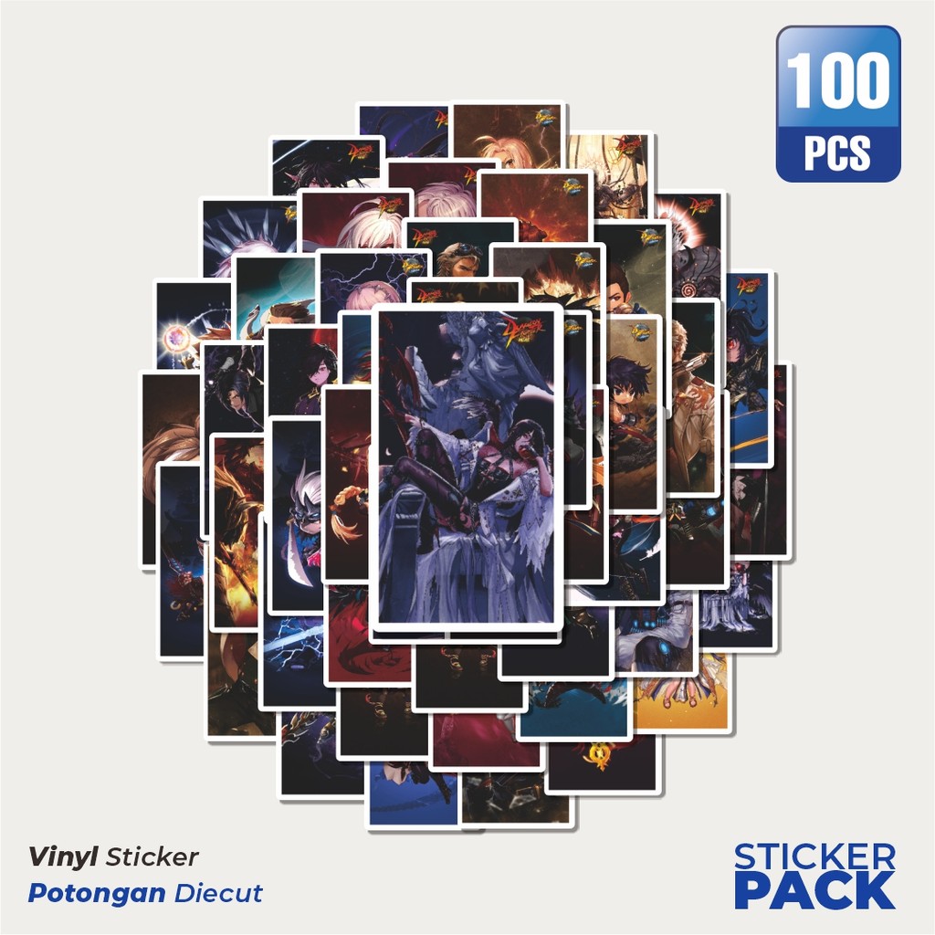 

Stiker Vinyl Stiker Game Dungeon Fighter Char Mix 4 Waterproof Aesthetic- Untuk Laptop, Motor, dan Helm - Paper Stationery Pack