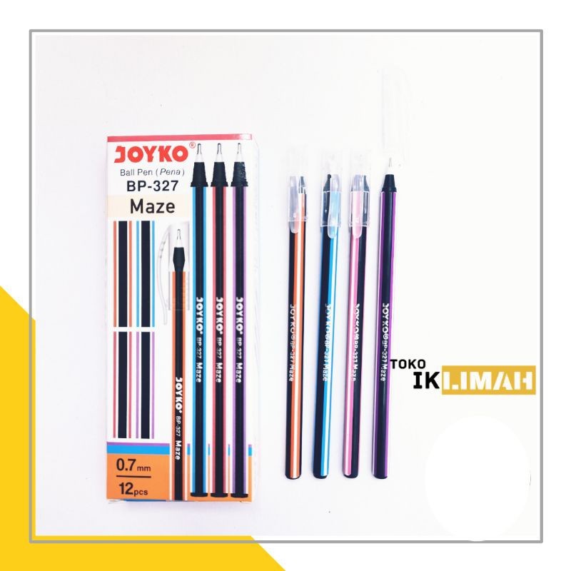 

Aksesoren Pulpen Maze Joyko BP-327 [1 Pack/12 Pcs] / Bolpoin Ballpoint Pena Ball Pen 1 Lusin