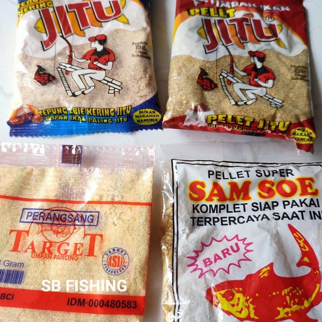 Pelet pancing ( jitu merah - Ebi - samsoe - target) umpan pancing pelet jitu