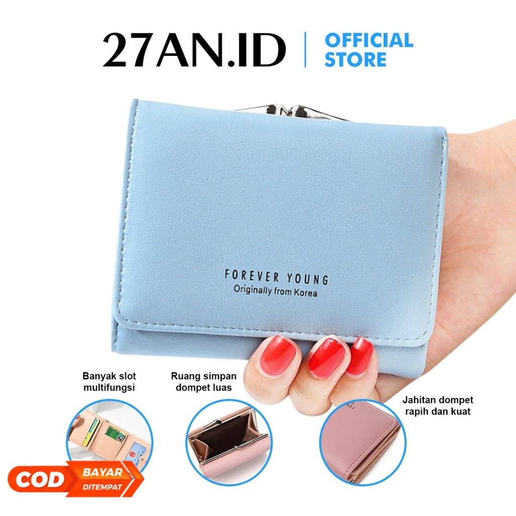 (27AN.ID) Dompet Lipat wanita F6 Dompet Mini Wanita Tebal C5