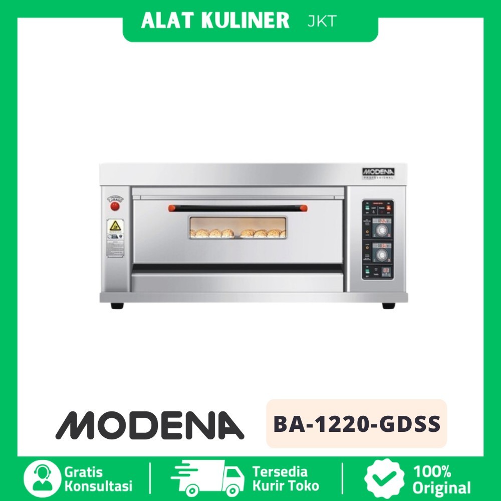 Oven Gas Modena Ba 1220 Gdss 1 Deck 2 Tray Oven Panggang Pro 2 Loyang Original