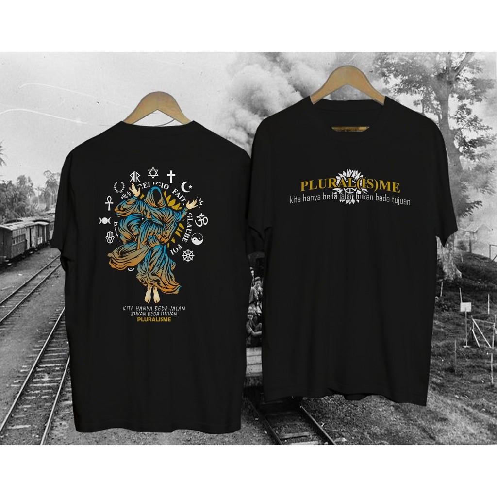 KAOS PLURALISME A10 BAJU PLURALISME AGAMA SUN FLOWERS KAOS DISTRO KAOS PRIA KAOS WANITA KAOS TERLARI