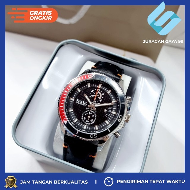 Jam Tangan Pria Fashion Foxxil CH2953 Free Logam Chronograph Tanggal Aktif - Bisa Bayar Ditempat - C