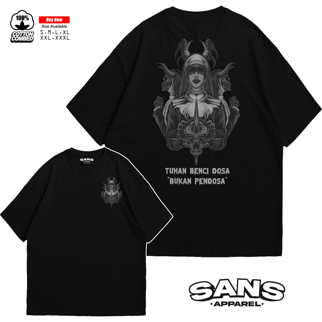 Kaos Pluralisme Tuhan Benci Dosa Bukan Pendosa New Series - Kaos Pluralisme Terlaris - Baju kata Plu