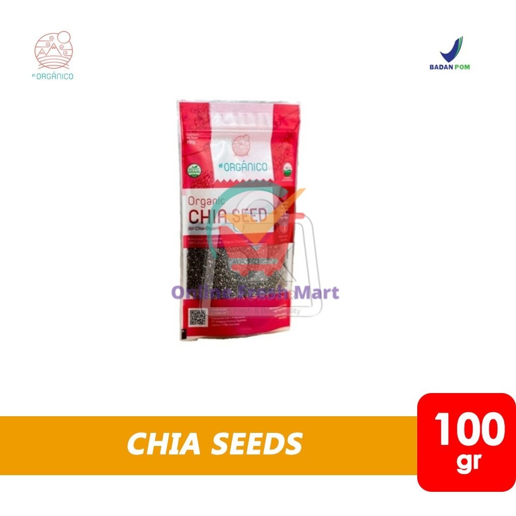 

Chia Seed Organik EL Organico / Biji Chia (Pack Asli Red 100g) - Online Fresh Mart Denpasar