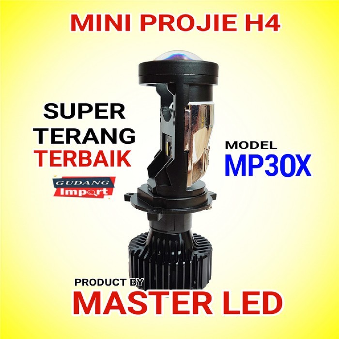 Lampu led mobil motor mini projector projie H4 MP30X