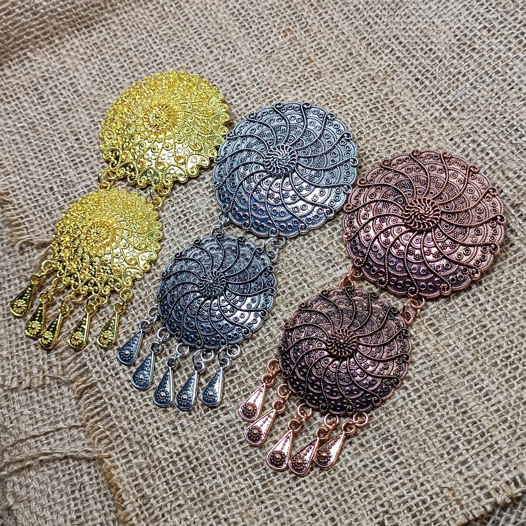 Kalung bros bulat 2 susun /Bros kalung kebaya/aksesoris  wanita Bros kalung 2 susun/bros murah