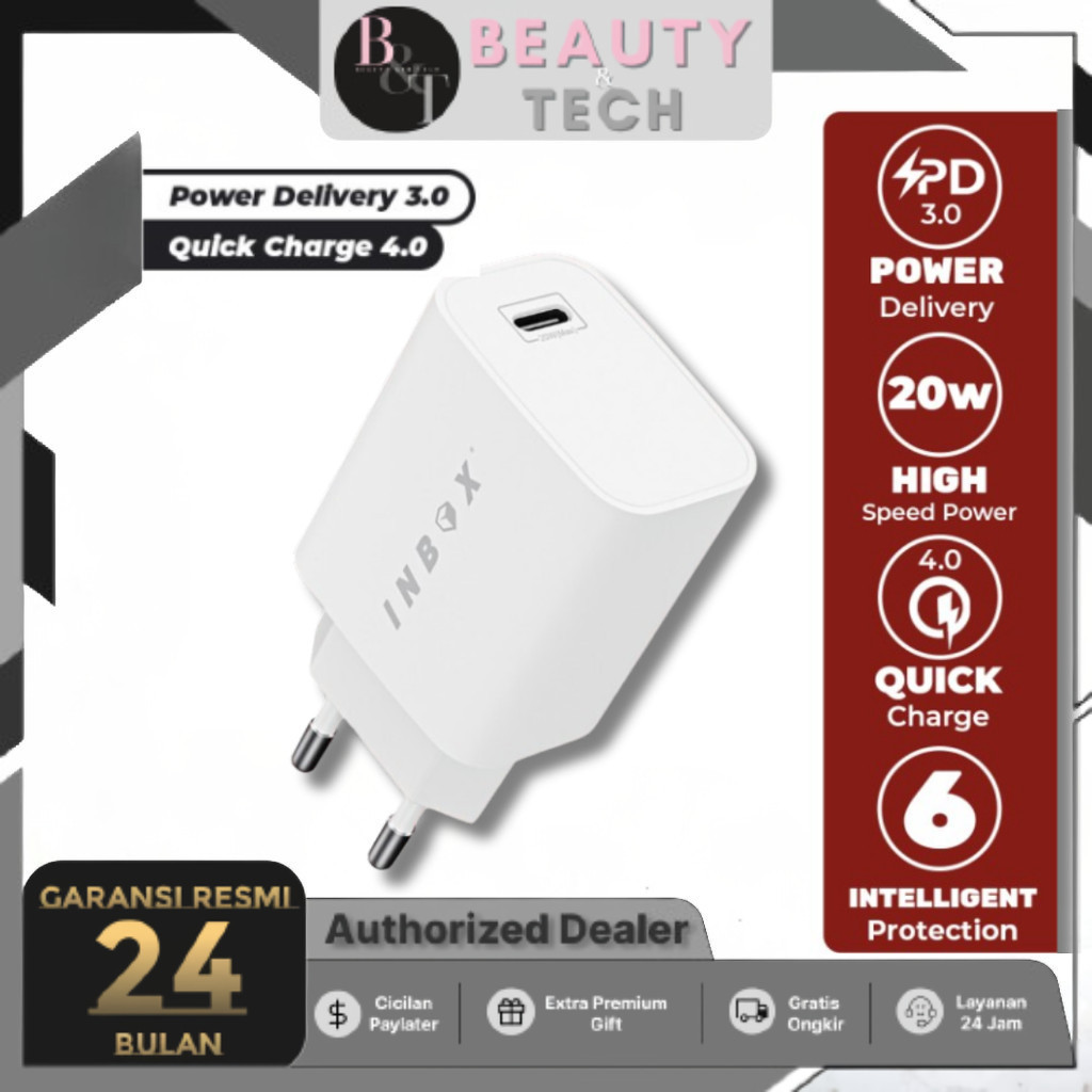 INBOX PDA-5 Charger 20W PD 3.0 QC 4.0 Power Delivery Adaptor Adapter