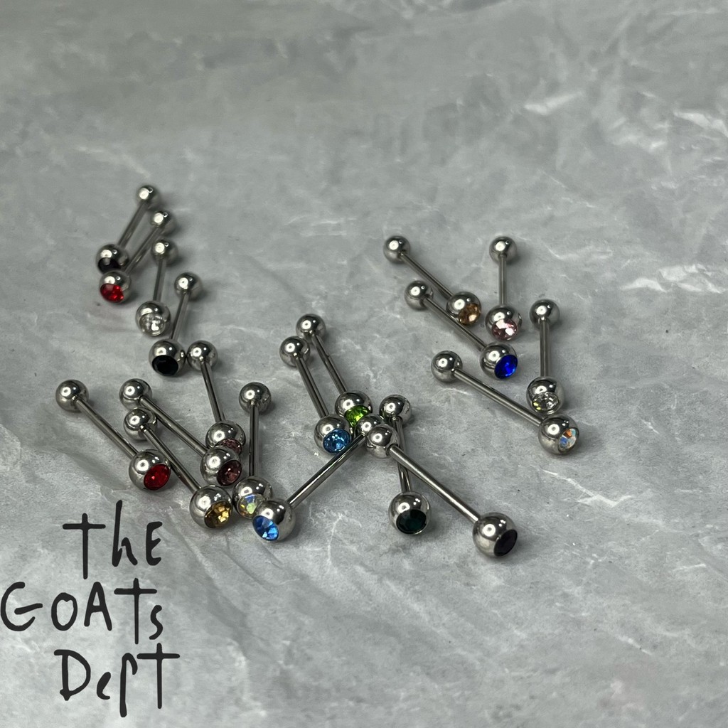 The Goats Dept - Tounge Piercing Diamond Ball Original / TGD1189 tindik lidah bahan surgical stainle