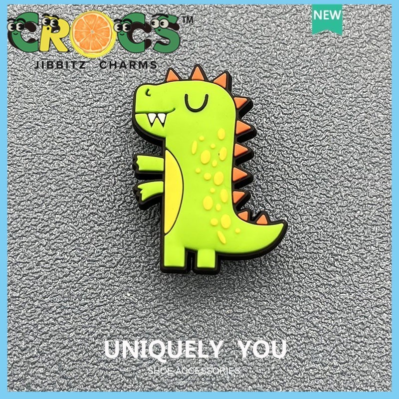 Jibbitz crocs charm Shoe Buckle Cartoon Dinosaur Cartoon Fun Shoes Flower Cute Mini Dinosaur Decorat