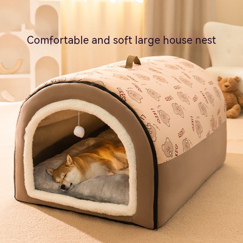 Big Dog Nest Winter Warm Dog House Removable and Washable Dog Bed Seasonal Large Dog House Type Pet 