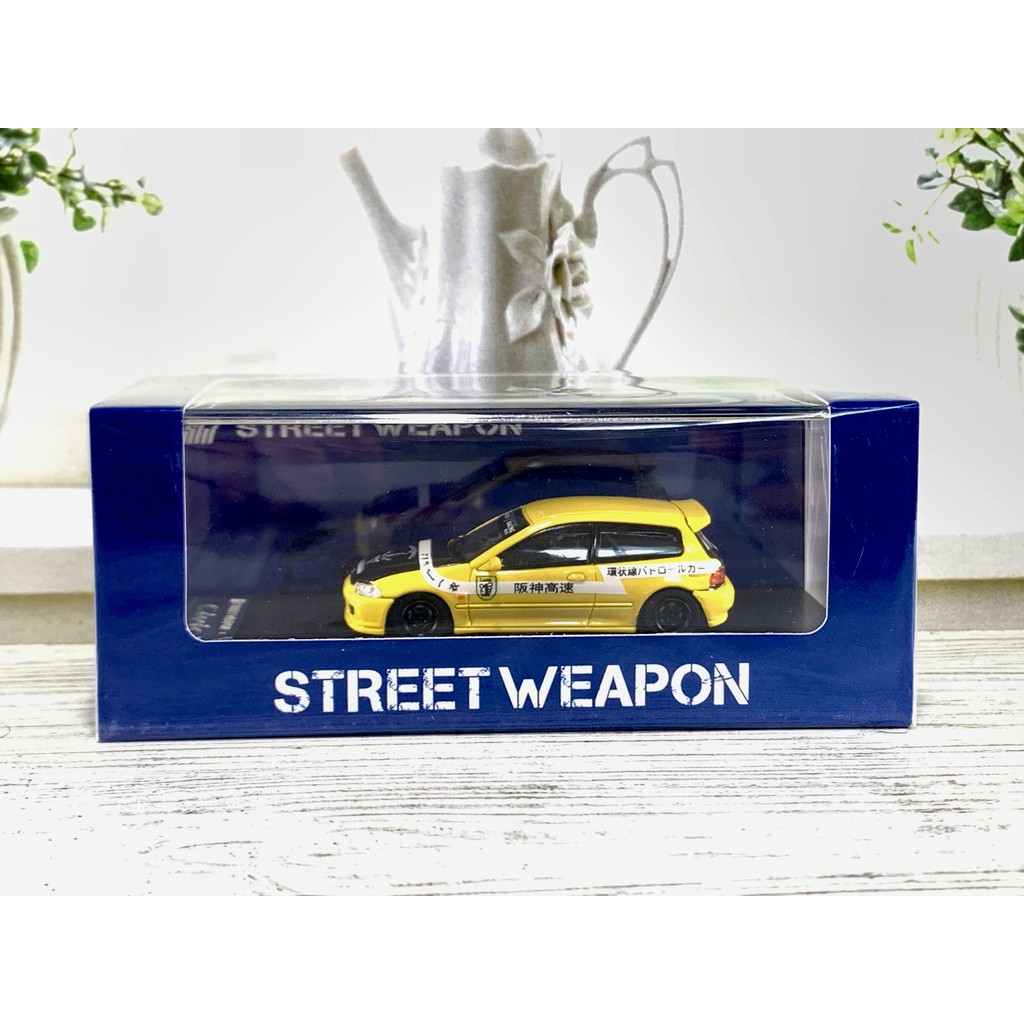 STREET WEAPON CIVIC EG6 EG ESTILO KUNING DIECAST