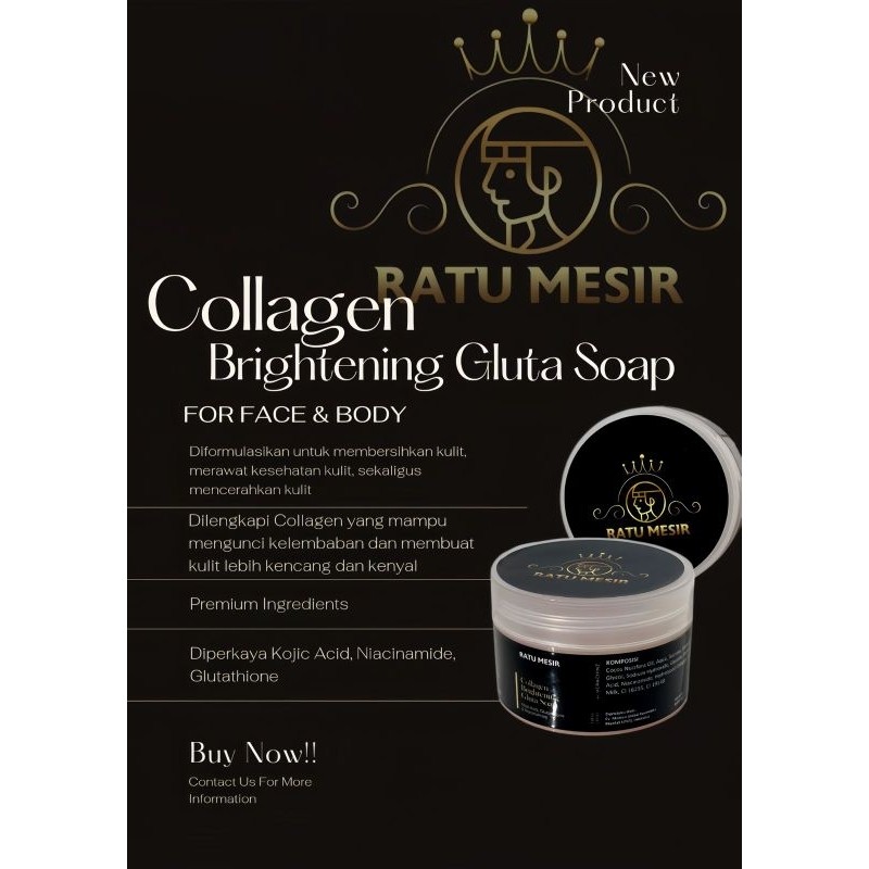 ratu mesir - collagen brightening gluta soap BPOM original ratu mesir