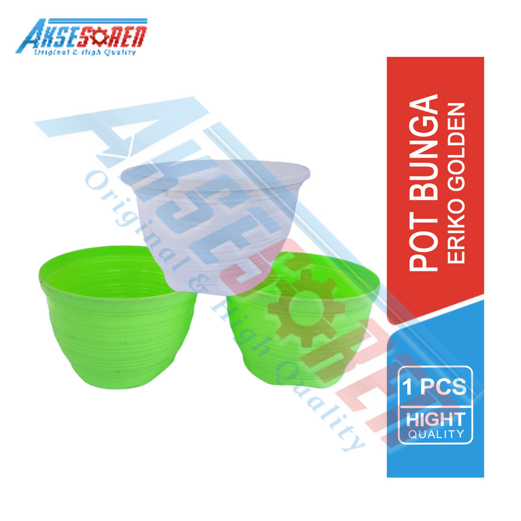 Aksesoren Pot Tanaman Bunga Eriko Golden Honey Bee [1 Pcs] / Wadah Tanaman Plastik Uk Kecil