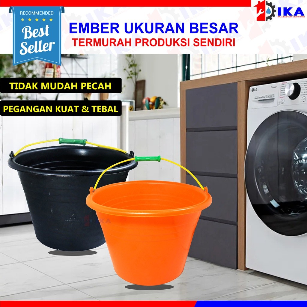 EMBER / TIMBA COR HITAM KAPASITAS BESAR (HARGA SATUAN) TERMURAH / Ember Plastik Hijau | Ember Cor An