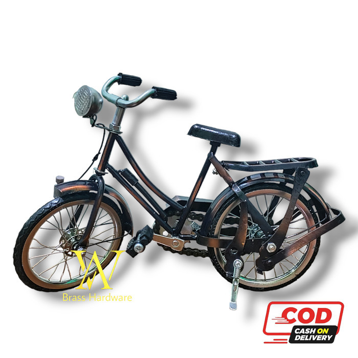 "Q.LnS" - PASTI READY Miniatur Sepeda Onthel Cewek / Miniatur Sepeda Jawa - Sepeda Onthel