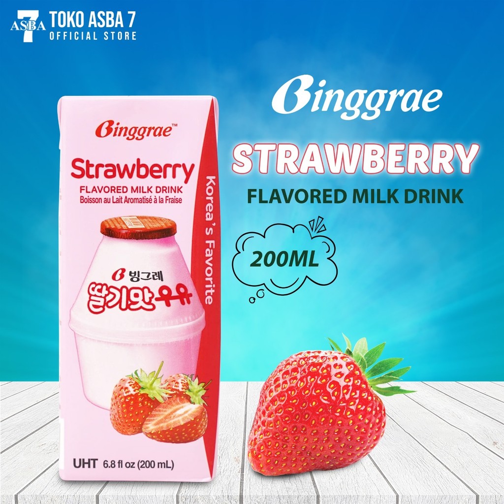 

BINGGRAE STRAWBERRY FLAVORED MILK DRINK 200ML