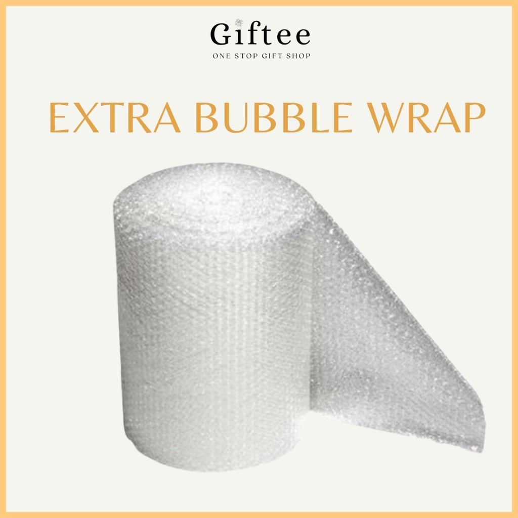 

EXTRA BUBBLE WRAP UNTUK TAMBAHAN PACKING BY GIFTEE ID