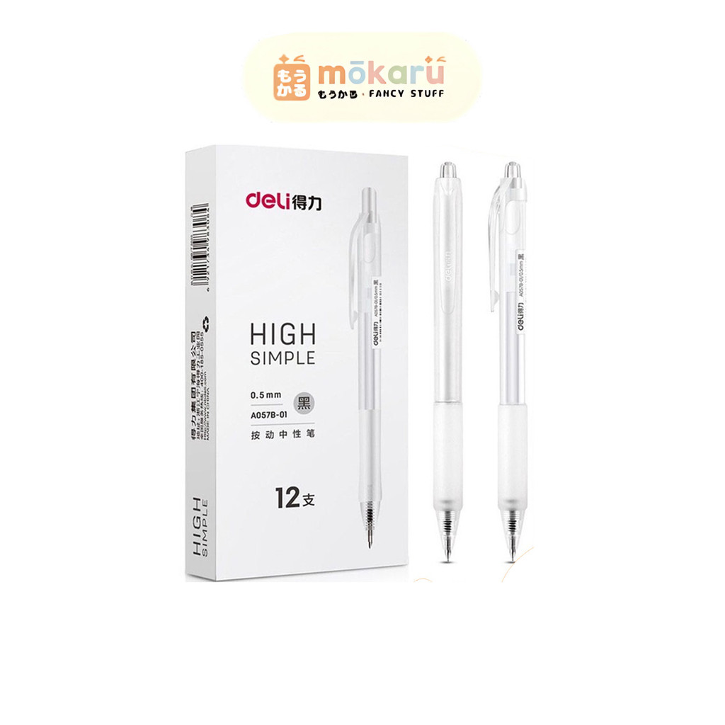 

Deli Gel Pen Black A057B-01 0.5mm / Pulpen Pena Gel Hitam Murah Berkualitas