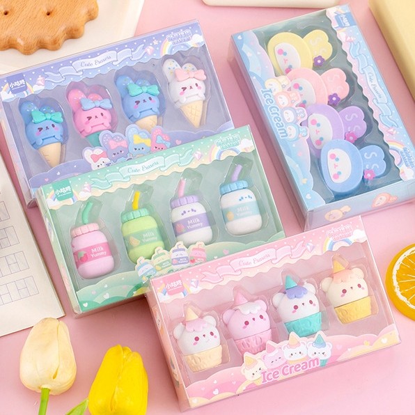 

⭐JOJU⭐ PENGHAPUS BENTUK CUPCAKE, DRINK, YOGHURT AND DESSERT LUCU 1 SET ISI 4 PCS