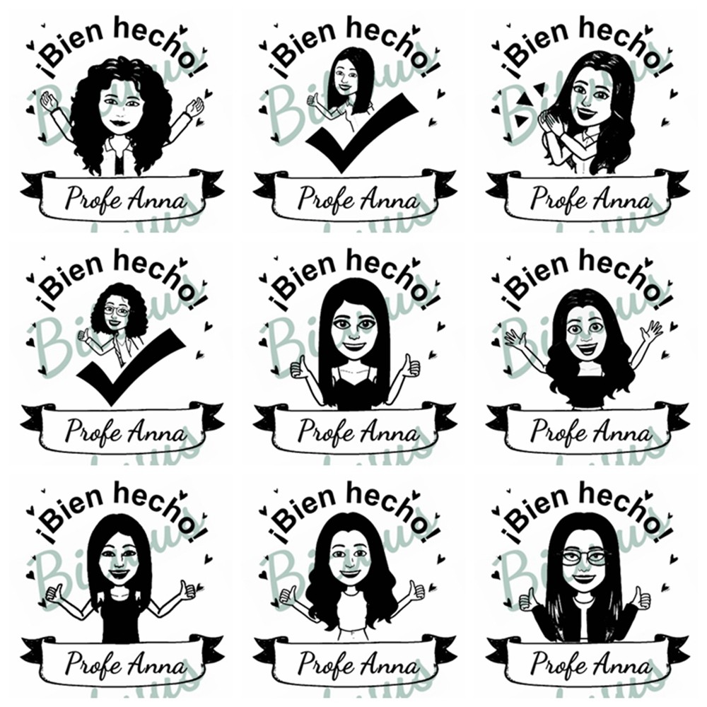 

Custom Spanish Teacher Stamp Seal Personalized Italian catalán multi lanuage school Stamp Gift 40mm