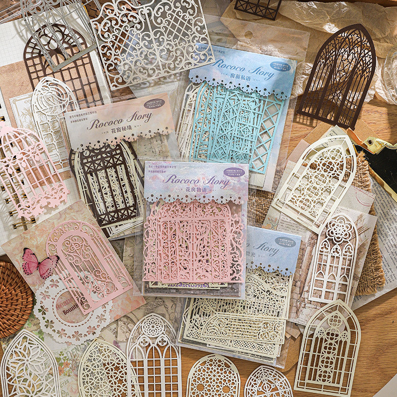 

20pcs/lot Memo Pads Material Paper Rococo Story Junk Journal Scrapbooking paper Cards Background Decoration stationery