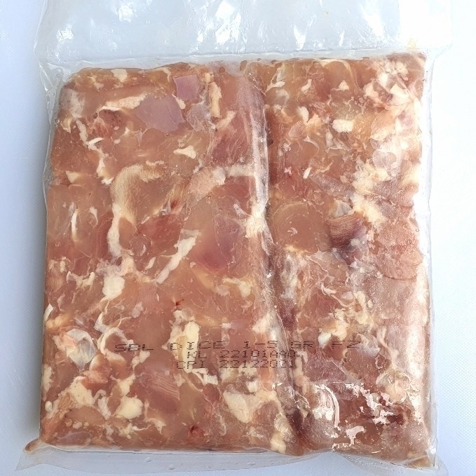 

AYAM PAHA FILLET POTONG DADU / SBL DICE 1-5gr 1Kg