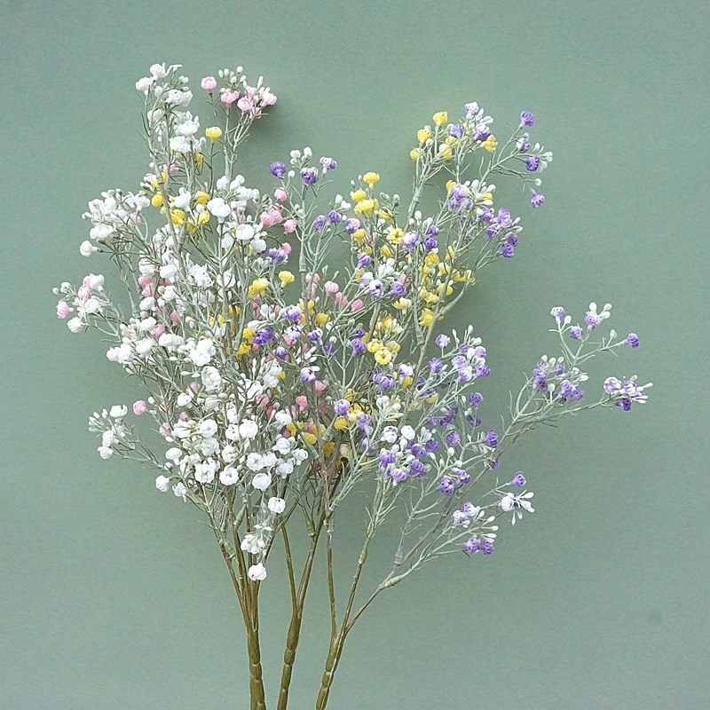 

NEW Rich babysbreath branch plastic Artificial flowers Home Wedding garden decoration outdoor flores fleur artificielle