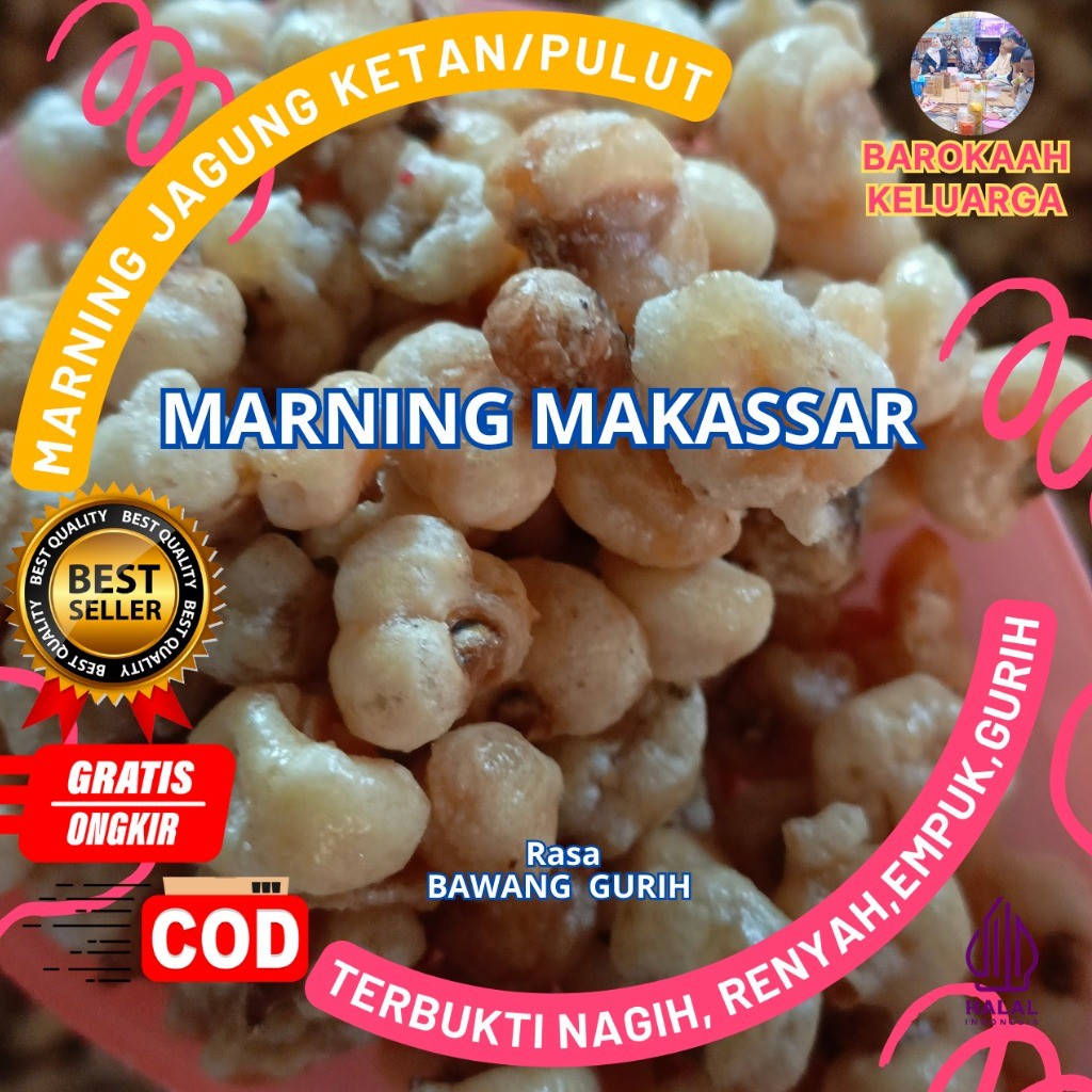 

Marning Surper Premium terbuat dari jagung ketan origianl Super Renyah Empuk Gurih Banget Kiloan 1 Kg Makaroni Marneng Gen Z khas Makassar Jagung KETan Renyah KRES GURIH empuk harga spesial Mantap