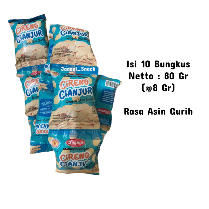 

Snack Jadul Cireng Cianjur Snack 10 X 8 Gr Rasa Asin Gurih Jajanan Khas Sunda