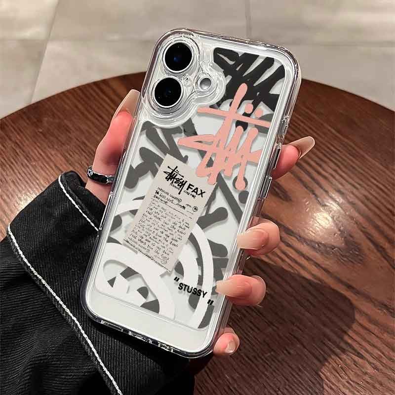 Premium TPU Hip-hop Amerika Stussy transparan soft case hp Oppo Reno 15F Reno 15 5G A6x A6 Pro Realm