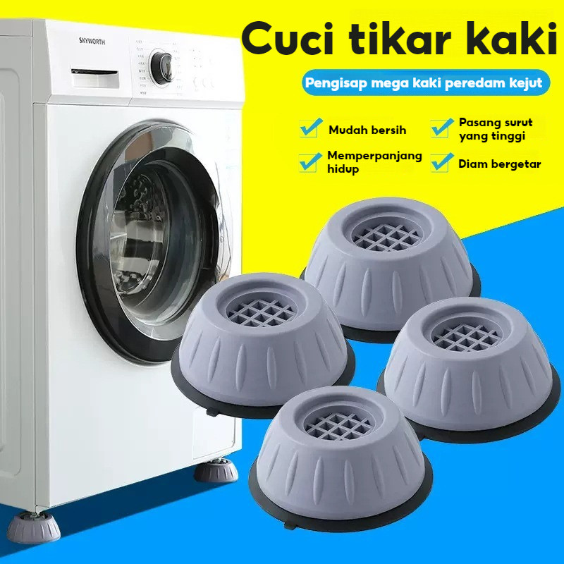 Kaki Mesin Cuci Anti Getar Alas Bantalan Cuci Mesin Karet Universal Mesin