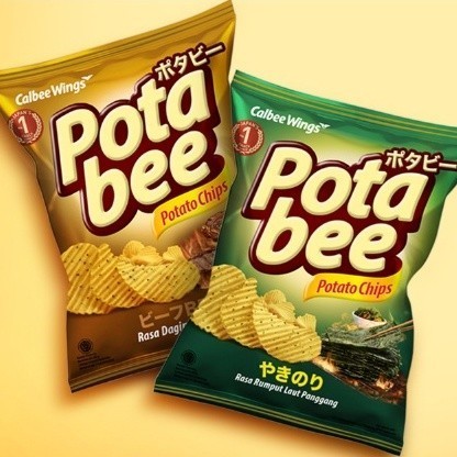 

SNACK POTABEE 14 GRAM RENCENG POTA BEE BBQ BEEF KENTANG JUMBO GRILLED SEAWEED RUMPUT LAUT MELTED CHEESE