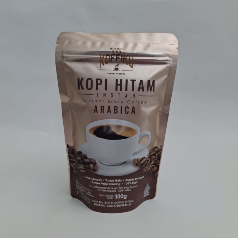 

KOFFIKU Arabica kopi hitam tanpa ampas kemasan 100gram - Indokopi