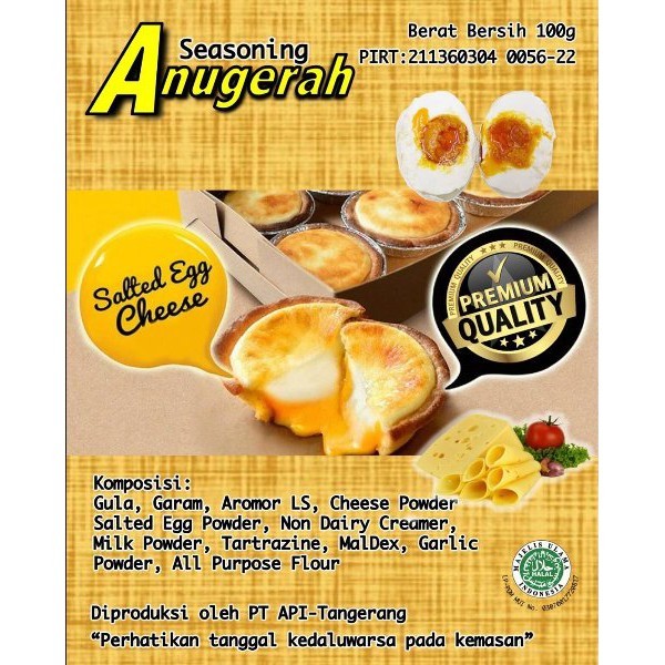 

Salted Egg Premium Cheese Powder Saus Telur Asin Keju 100g