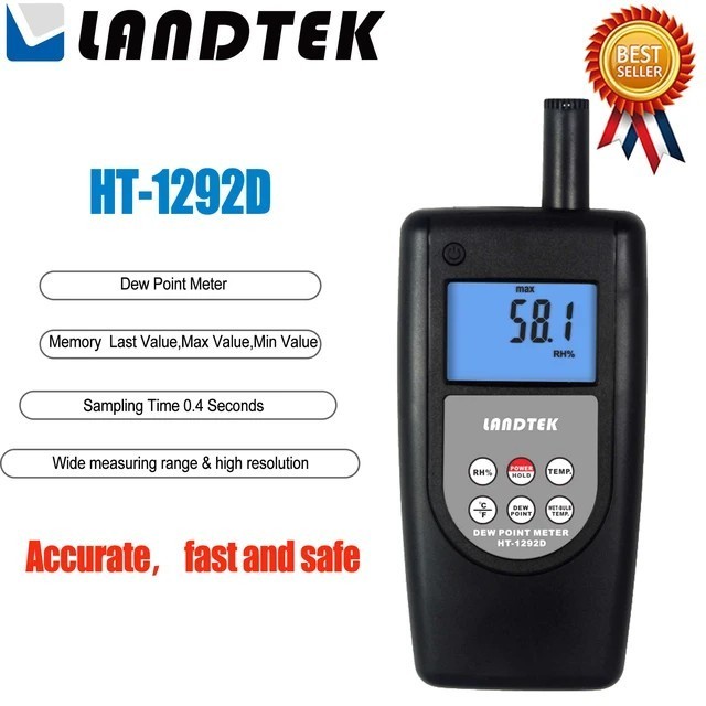 Landtek HT-1292D Dew Point Meter Humidity Temp Wet Bulb Temp Meter